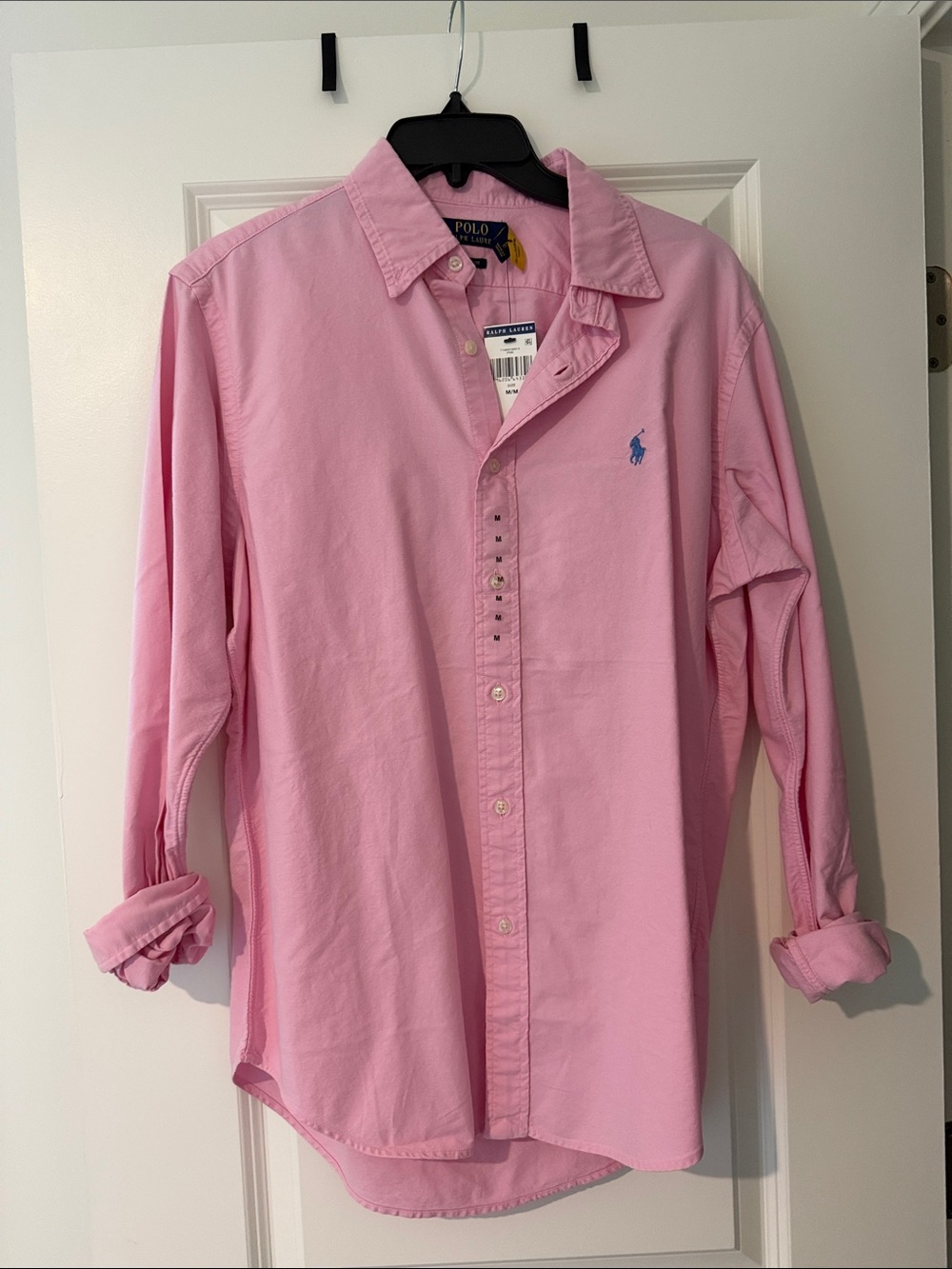 Polo by Ralph Lauren Pink Button-Down Oxford Shirt with Blue Pony